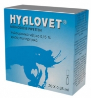 HYALOVET,MONODOSE 0,15% X20 PIPETTEN