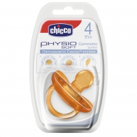 CHICCO,Πιπίλα όλο Καουτσούκ, Physio Soft 4m+