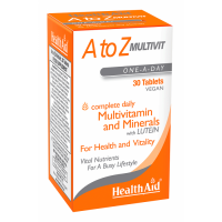 HEALTH AID, A TO Z MULTIVIT, 30 VEGAN TABLETS
