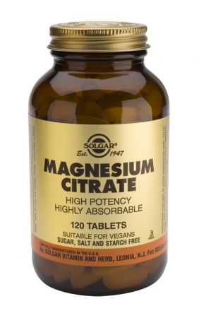 SOLGAR,MAGNESIUM CITRATE 120 TABLETS