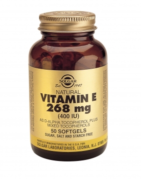 SOLGAR,VITAMIN E 400IU(268mg), 50 ΚΑΨΟΥΛΕΣ