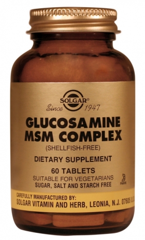 SOLGAR,GLUCOSAMINE MSM COMPLEX (SHELFISH FREE) 60 ΤΑΜΠΛΕΤΕΣ