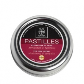 APIVITA,PASTILLES WITH BLACKBERRY & PROPOLIS 45gr